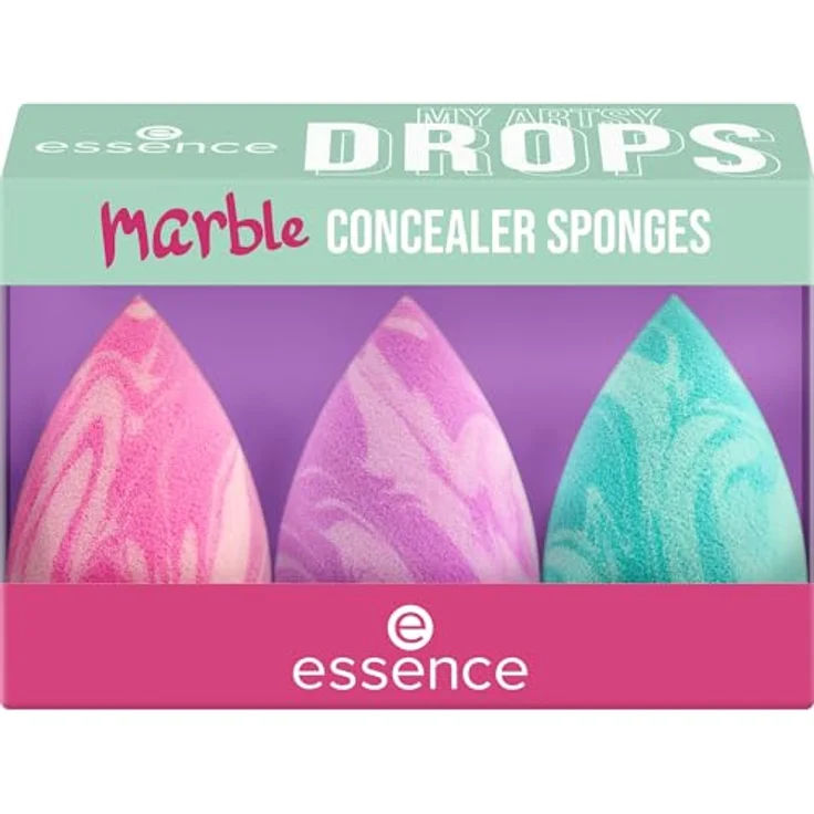 essence cosmetics MY ARTSY DROPS concealer sponges, Make-up Schwämmchen, Nr. 01, Mehrfarbig, vegan, Nanopartikel frei, 1er Pack (3pcs) – Bild 2
