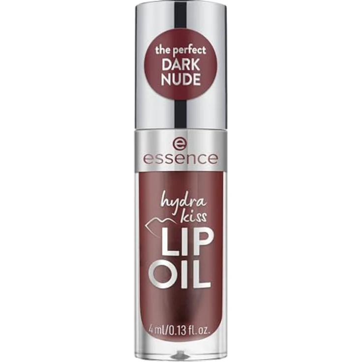 essence cosmetics hydra kiss LIP OIL, Lipgloss Nr. 08 Rot, feuchtigkeitsspendend, pflegend, vegan, glänzend, 1er Pack (4ml) – Bild 1