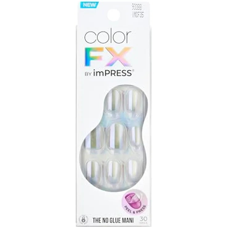 KISS Color FX imPress, selbstklebende künstliche Fingernägel, Sour Love, 30 St.