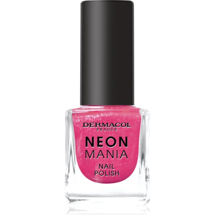 Dermacol Neon Mania Nagellack Pink Chic, 5 ml, schnelltrocknend und widerstandsfähig mit glänzendem Finish
