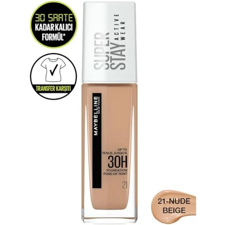Maybelline Teint Make-up Superstay activewear 30h Foundation #21-nude beige 30 ml – Bild 2