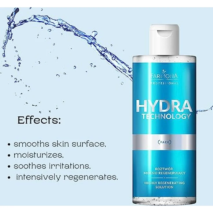 Farmona HYDRA TECHNOLOGY Step A - Stark regenerierende Lösung 500ml, glättet die Hautoberfläche, spendet Feuchtigkeit, lindert Reizungen, regeneriert intensiv und strafft. – Bild 3