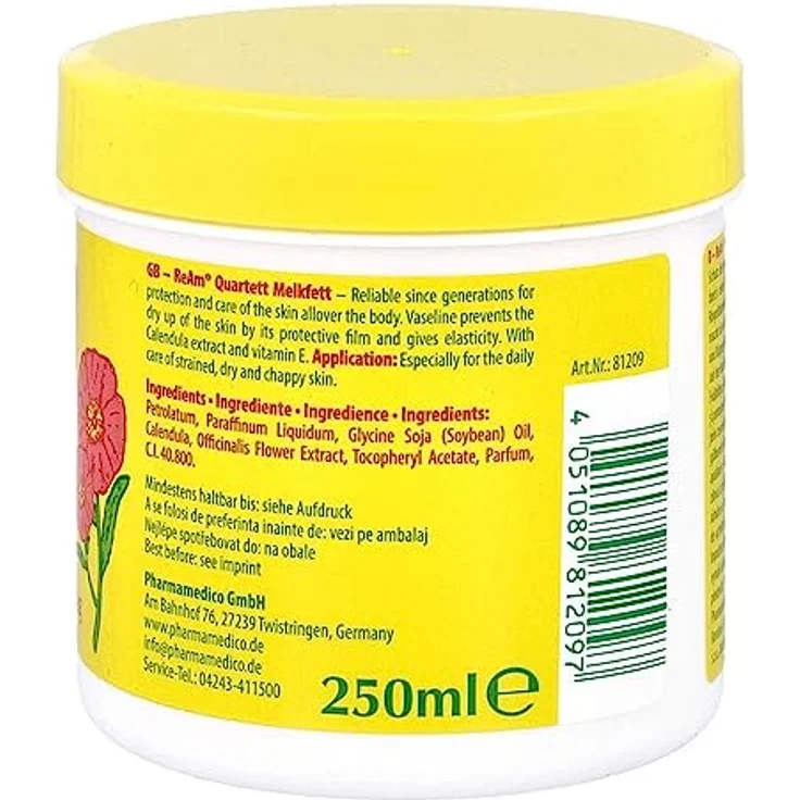 Axisis Melkfett Mit Ringelblume Ream Quartett Creme 250 ml  – Bild 3