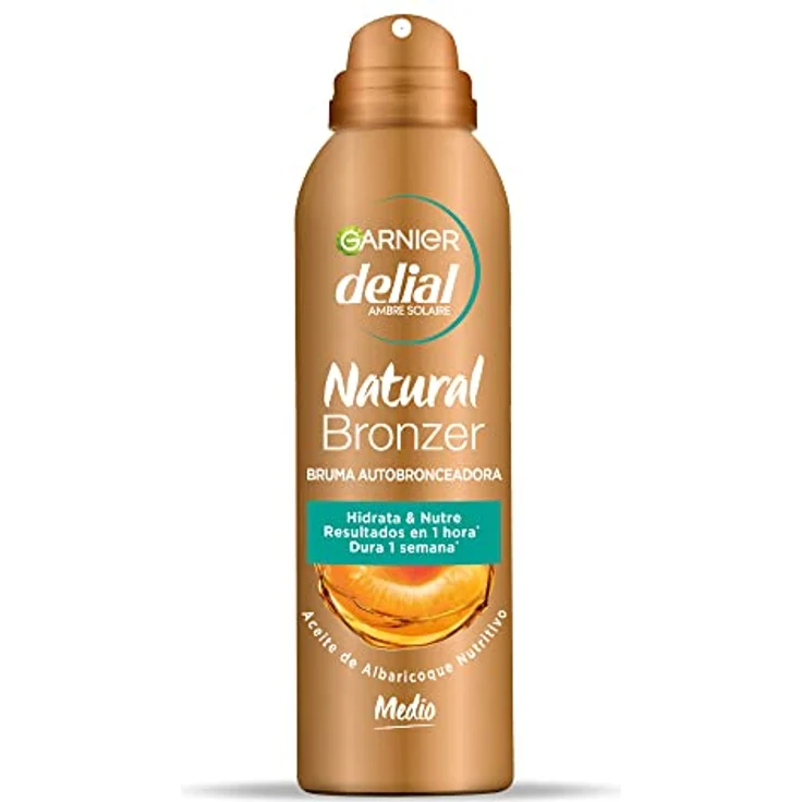 Garnier Natural Bronzer Bruma Autobronceadora Medio 150 Ml, Selbstbräuner mit kühlendem Effekt und flexiblem Design – Bild 1