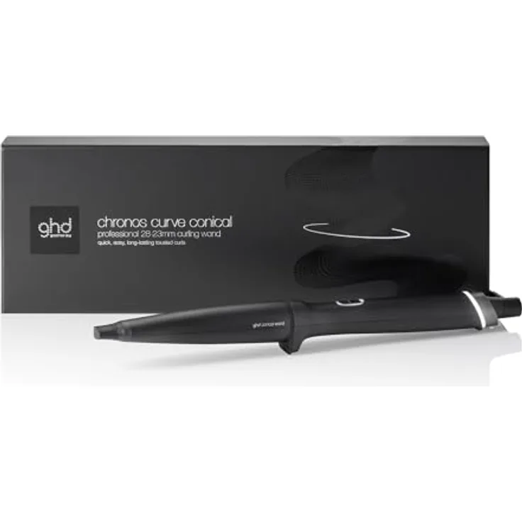 ghd chronos curve conical wand, professioneller Lockenstab in Schwarz mit 23-28 mm Durchmesser, HD Curl-responsive Technologie, bis zu 3x schnellere Ergebnisse für Beach Waves, ideal für alle Haarlängen