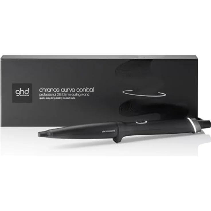 ghd chronos curve conical wand, professioneller Lockenstab in Schwarz mit 23-28 mm Durchmesser, HD Curl-responsive Technologie, bis zu 3x schnellere Ergebnisse für Beach Waves, ideal für alle Haarlängen – Bild 1