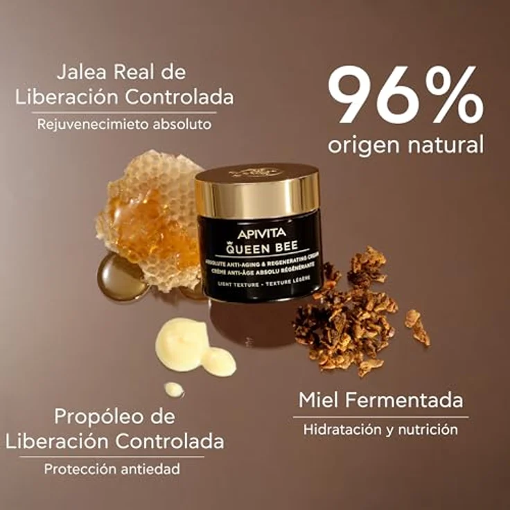 Apivita Queen Bee Regenerierende Anti-Aging-Creme, 50 ml, feuchtigkeitsspendende Gesichtscreme mit Gelee, Propolis und Honig, reduziert Falten, erhöht Festigkeit und Gesichtskontur – Bild 3