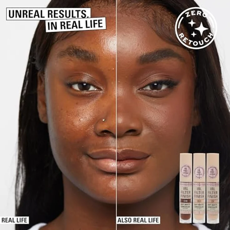 Revolution Beauty London IRL Filter Finish Soft Matte Concealer, Mittlere bis volle Deckkraft, C1, Für helle bis helle Hauttöne, 6 g – Bild 4