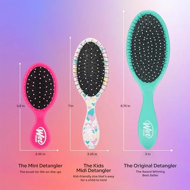 Wet Brush Kids Detangler – Galaxy Midi Entwirrungsbürste mit ultraweichen IntelliFlex-Borsten, schmerzfrei für alle Haartypen – Bild 4