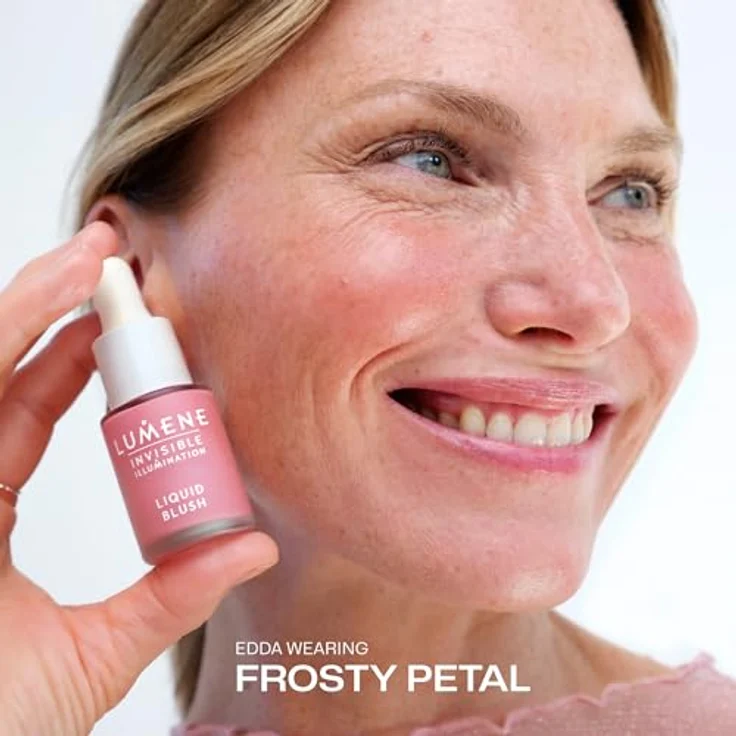 Lumene Invisible Illumination, flüssiges Rouge zur Verjüngung der Gesichtshaut, Farbton Frosty Petal, 15 ml – Bild 4