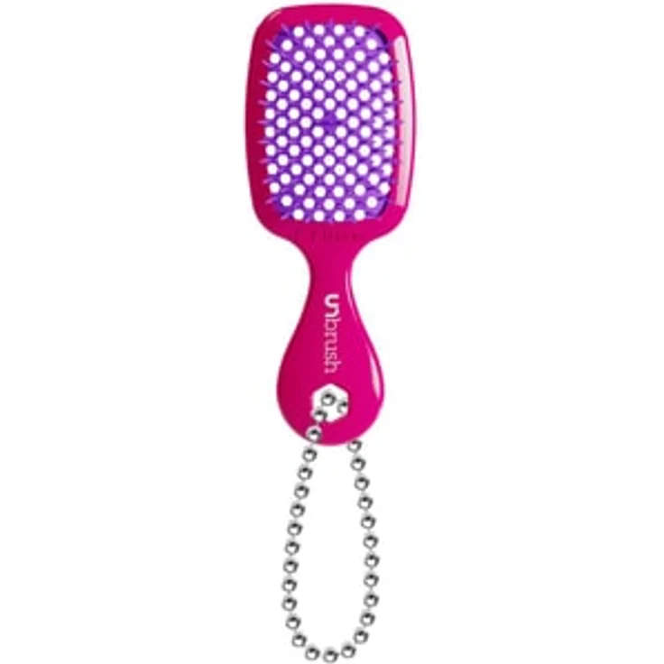 UNbrush Super Mini Keychain - Pink Burst No Tangle Bürste, stylische Haarbürste als Schlüsselanhänger