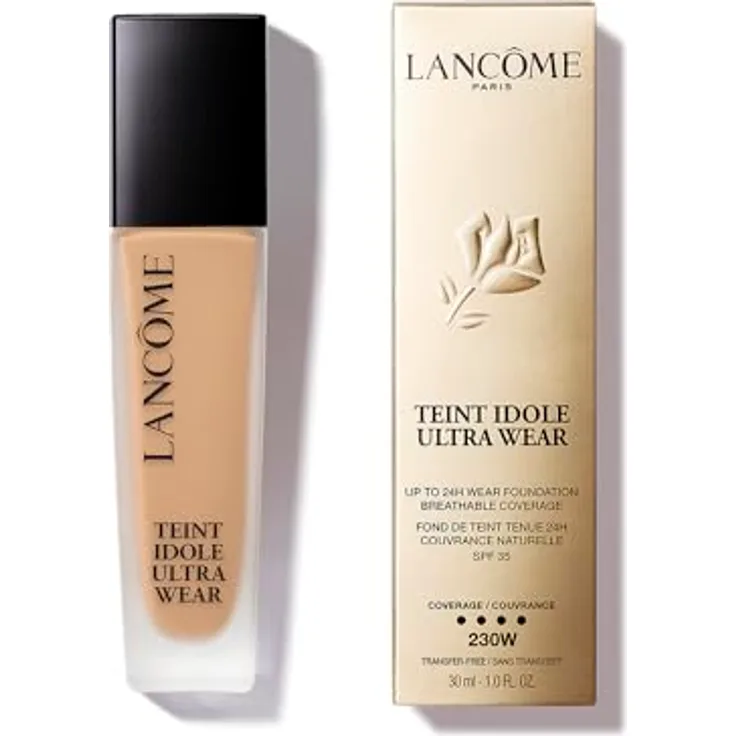 Lancôme Teint Idole Ultra Wear Foundation, Foundation, mattes Finish, baubar, vollständige Abdeckung, atmungsaktiv, 24H, 230W, 30ml, Rostgrün/Ultramarinblau