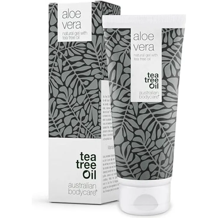 Bio Aloe Vera Gel 100% Vegan 200 ml | Aloe Vera After Sun Balsam | Natürliches Aloe Vera & Teebaumöl | Kühlend & feuchtigkeitsspendend gegen Juckreiz, Sonnenbrand & Narben - Preisvergleich