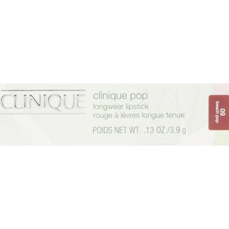 Clinique Pop Longwear Lipstick 09 Beach Pop, langlebiger Lippenstift mit integriertem Primer, 3,9 g – Bild 2