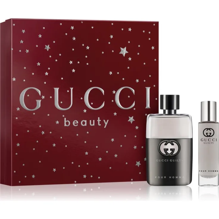 Gucci Guilty Pour Homme Geschenkset, Herren-Duftset mit 50 ml Eau de Toilette und 15 ml Reisespray, Zitrus- und holziger Duft