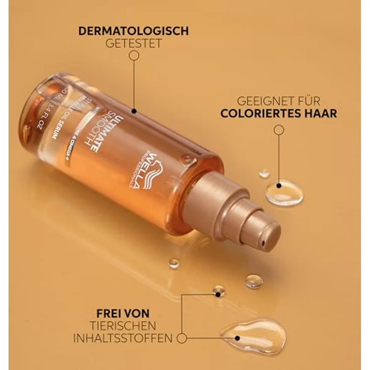 Wella Professionals Ultimate Smooth Miracle Oil Serum - Haaröl Mit Squalan & Omega 9 - Für Trockenes, Stumpfes & Krauses Haar (30 ml) – Bild 4