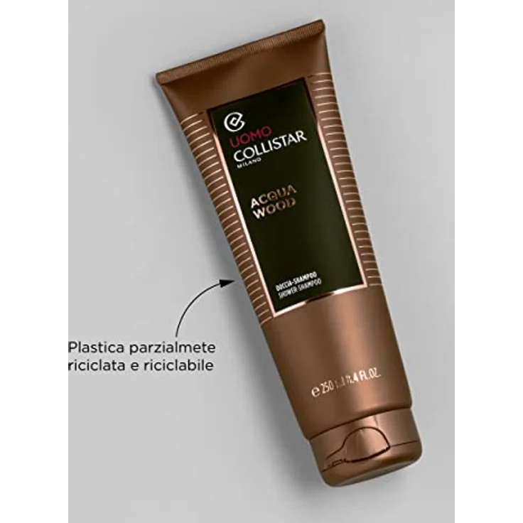 Collistar Acqua Wood Duschgel-Shampoo für Männer, reinigt Körper und Haare, pflegt und spendet Feuchtigkeit, ohne SLES, 250 ml – Bild 3