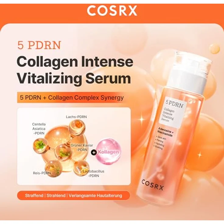 COSRX 5 PDRN Collagen Intense Vitalizing Serum 100ml – Glow-Serum mit Kollagen, Hyaluronsäure, straffend und feuchtigkeitsspendend – Bild 2