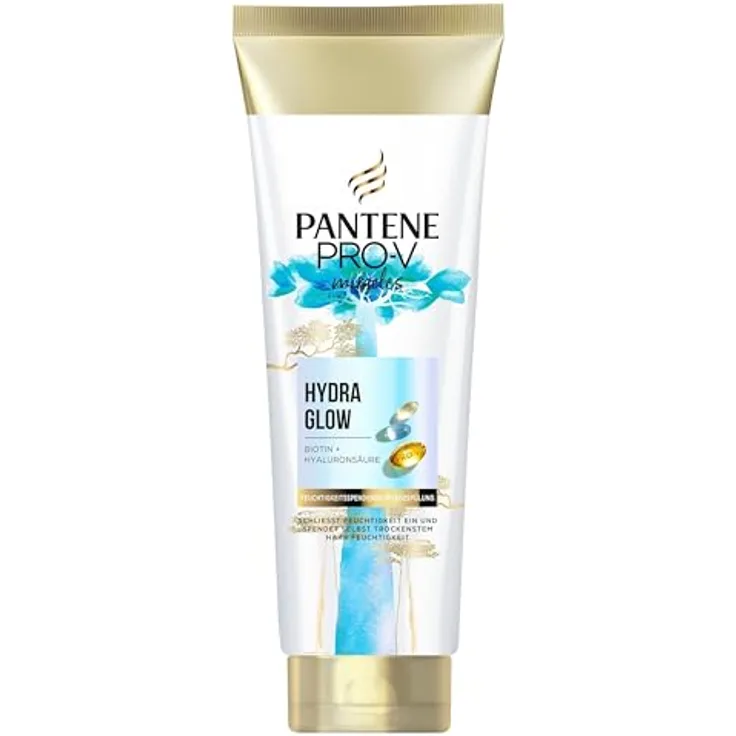 Pantene Pro-V Hydra Glow Feuchtigkeitsspendende Pflegespülung mit Biotin 160ml. Pro-V Miracles Pflegespülung mit Hyaluronsäure für Trockenes Haar. Für Geschmeidige Locken & Gesunden Glanz