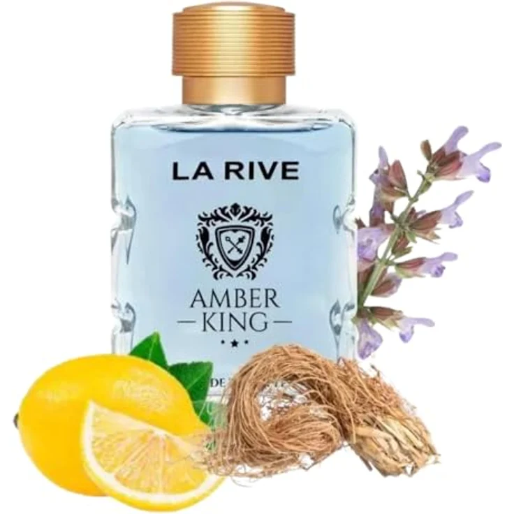 La Rive Amber King, Eau de Toilette für Herren, 100ml mit Zitrusfrüchten, spanischem Pfeffer und Zeder – Bild 4
