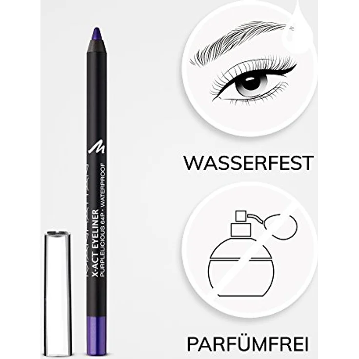 Manhattan X-Act Eyeliner Pen – Lila Eyelinerstift für den perfekten Lidstrich – Waterproof – Farbe Purplelicious 64P – 1 x 1g – Bild 5
