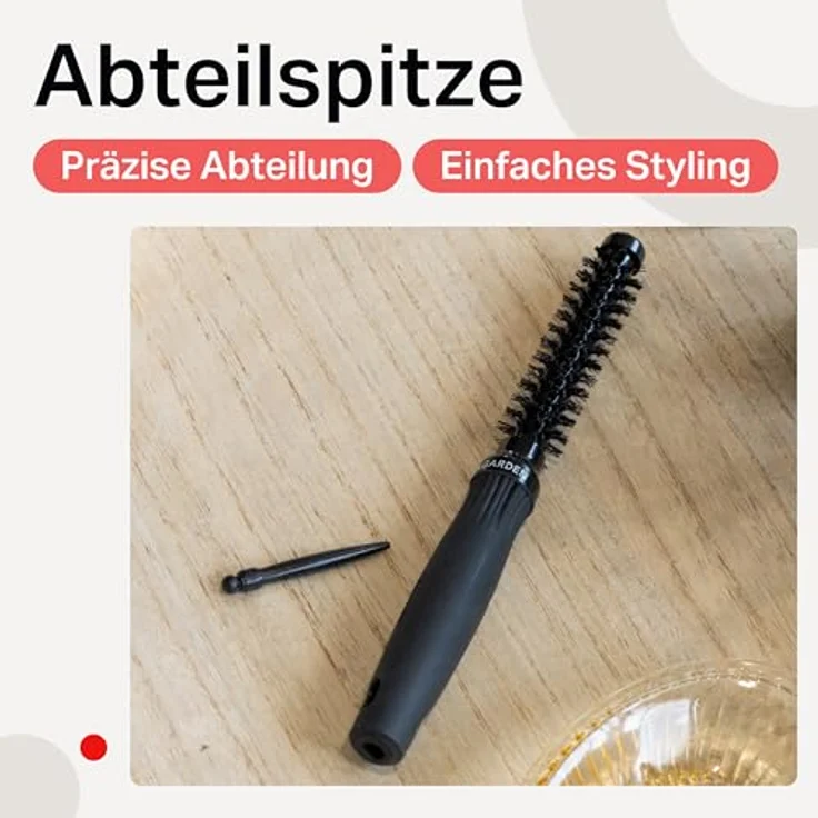 Olivia Garden Expert Blowout Shine, Rundbürste 15 mm, antistatische Keramikbürste für glänzende und frizzfreie Blowouts, schwarz – Bild 5