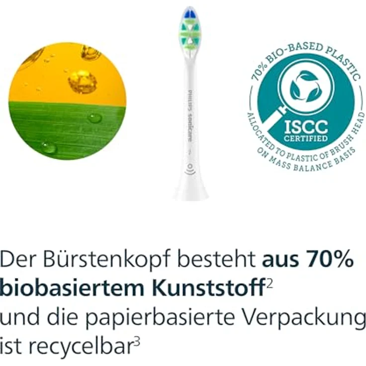 Philips Sonicare InterCare HX9004/87, Ersatzbürstenköpfe für elektrische Zahnbürsten, 4er Pack, gründliche Reinigung, empfindliche Zähne, reduziert Zahnverfärbungen – Bild 8