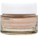 KORRES WHITE PINE Belebende Feuchtigkeitscreme für reife Haut nach den Wechseljahren, für strahlende Haut, rosé-getönt, SPF20, vegan, 40 ml