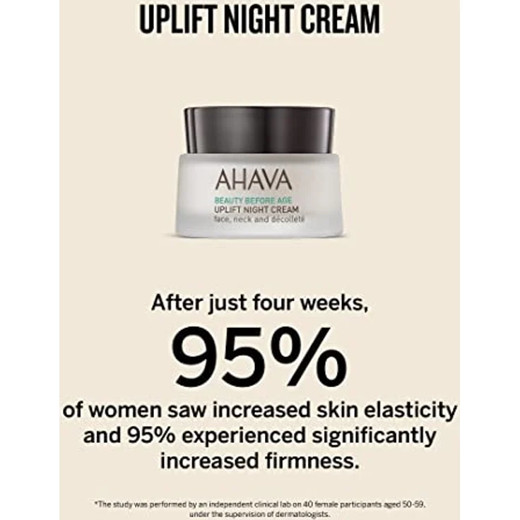 Ahava Uplift Night Cream 50 ml Nachtcreme, Anti-Aging – Bild 3