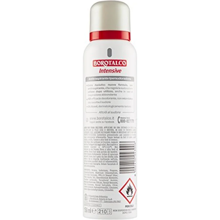 Borotalco Intensive Deodorant Spray, 72h Antitranspirant für Unisex, alkoholfrei, 150 ml – Bild 2