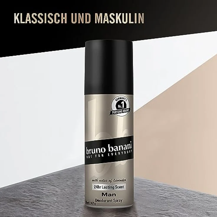 bruno banani Man Deo-Bodyspray, Körperspray mit zeitlos-frischem, orientalischen Herrenduft, 24h lang anhaltend, 50 ml – Bild 3