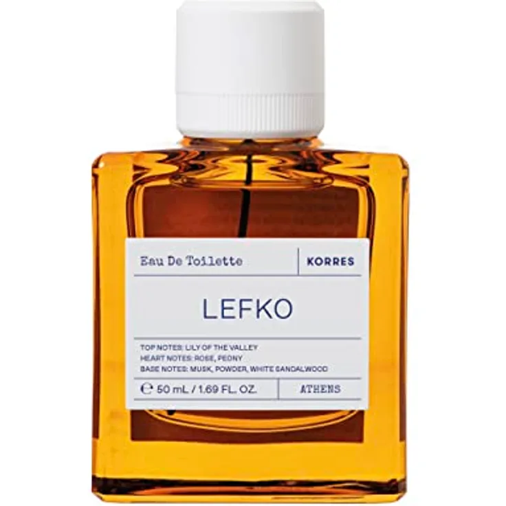 KORRES LEFKO Eau de Toilette für Herren und Damen, unisex Duft, floral, pudrid, vegan, 50 ml