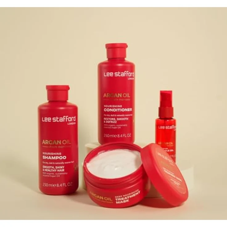 Lee Stafford ArganOil Nourishing Shampoo 250ml, tiefenreinigend und pflegend für trockenes, dickes Haar – Bild 7