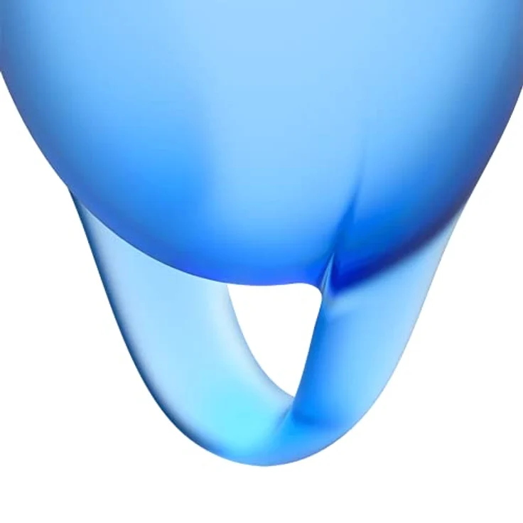 Satisfyer Feel Confident Menstrual Cup, Menstruationstasse Set mit 15 ml und 20 ml, dunkelblau, hypoallergen, wiederverwendbar, umweltfreundlich – Bild 3