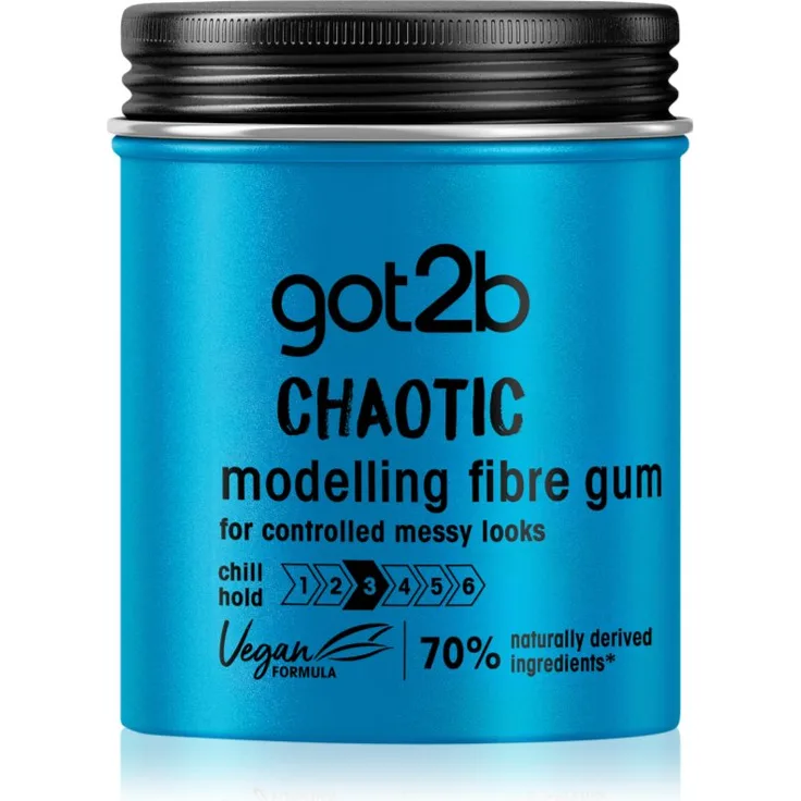 got2b Chaotic Modellierendes Fibre Gum für Fixation und Form, 100 ml, mittlerer Halt für Herren