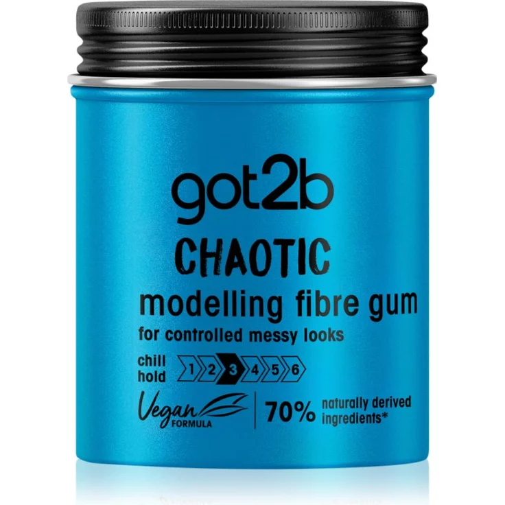 got2b Chaotic Modellierendes Fibre Gum für Fixation und Form, 100 ml, mittlerer Halt für Herren