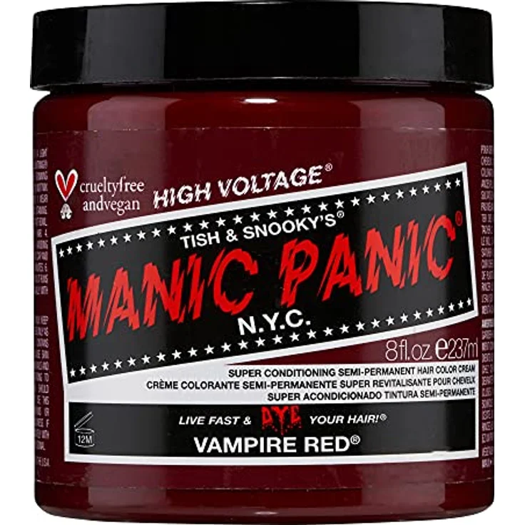 MANIC PANIC Vampire Red Haarfarbe Classic Line, 237 ml, hochpigmentiertes Haarfärbemittel – Bild 1