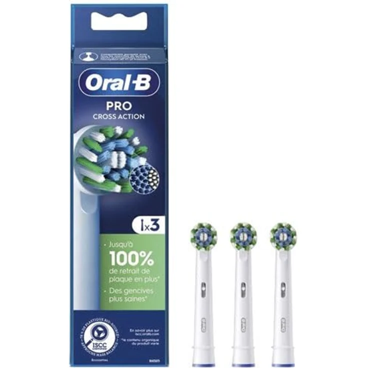 Oral-B Pro CrossAction Zahnbürstenkopf, 2200 Borsten für effektive Plaque-Entfernung, 3er Pack – Bild 5