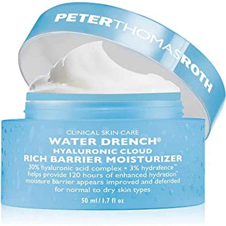 Peter Thomas Roth Water Drench Hyaluronic Cloud Rich Barrier Moisturizer, reichhaltige Gesichtscreme mit Hyaluronsäure und Squalan, 50 ml – Bild 1