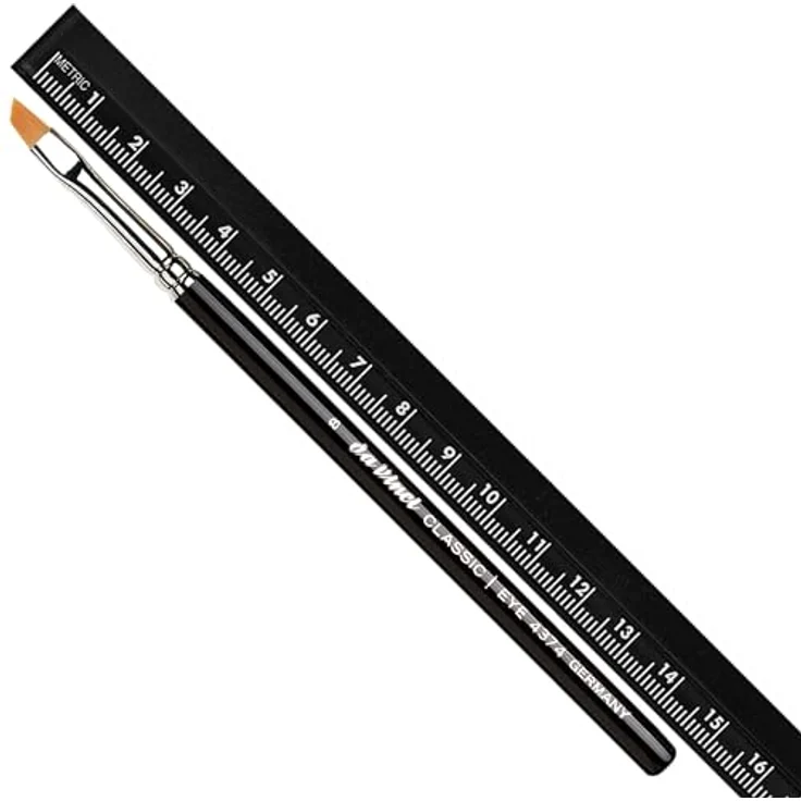 Da Vinci Eyeliner Liner schräg, Kunstfasern Augenbrauenpinsel Größe 4 für präzise Lidstriche, Damen – Bild 3