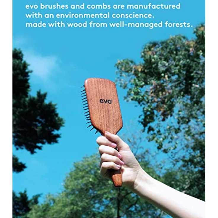 Evo bruce bristle radial brush 28mm I kleine Stylingbürste mit natürlichen Wildschweinborsten I Haarbürste Frauen, Damen und Herren I aus zertifiziertem Holz hergestellt – Bild 5