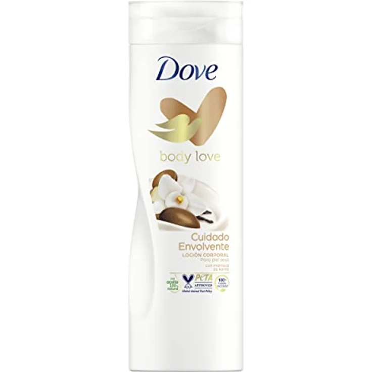 Dove Body Lotion Karite, 400 ml, mit zartem pudrigen Blumenduft und elegantem Design – Bild 1