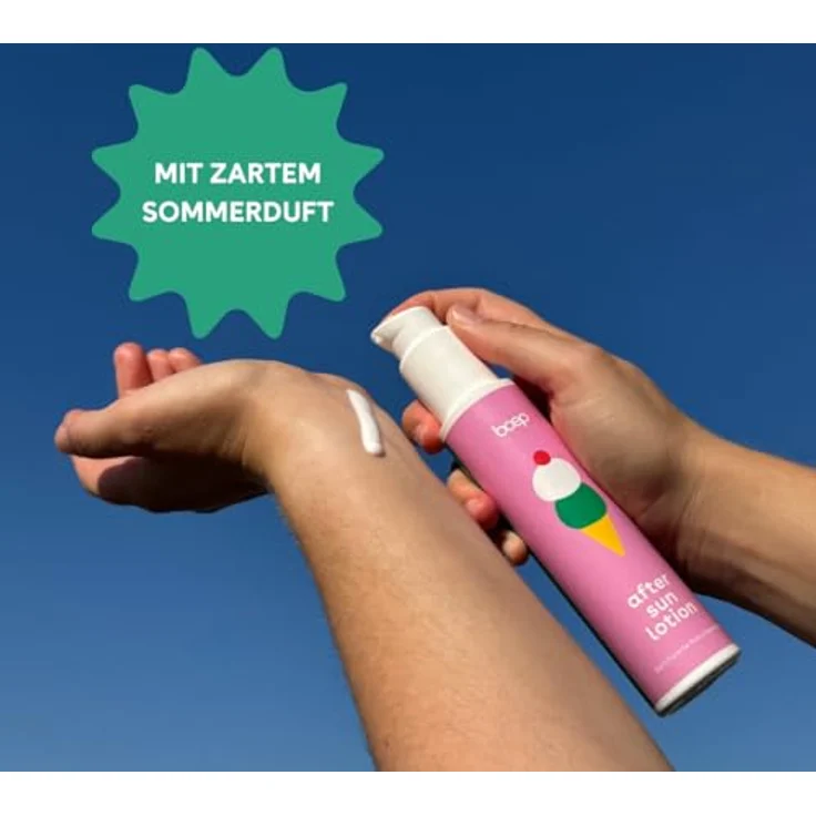 boep After Sun Lotion, beruhigende & kühlende After Sun, vegan und natürlich mit Aloe Vera und Glycerin, Pumpspender (100 ml) – Bild 2