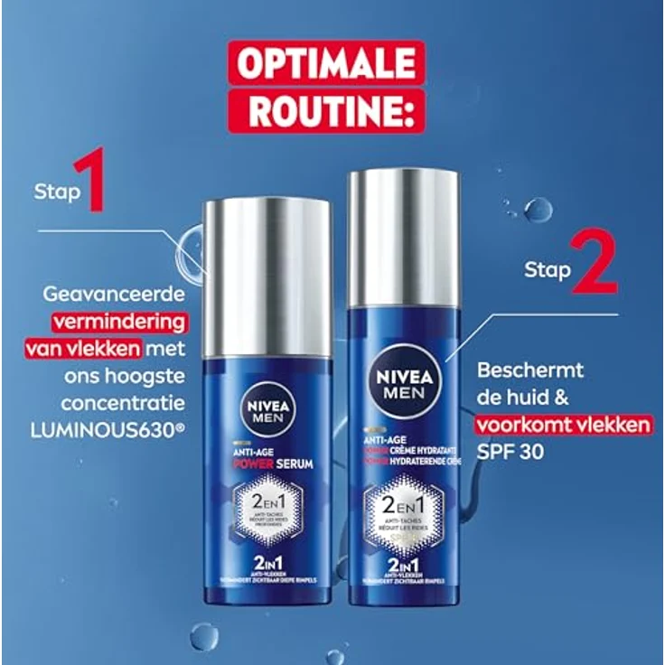 NIVEA MEN Luminous630, Gesichtsserum 2-in-1 Power Serum für Anti-Aging & Anti-Pickel, 30ml – Bild 4