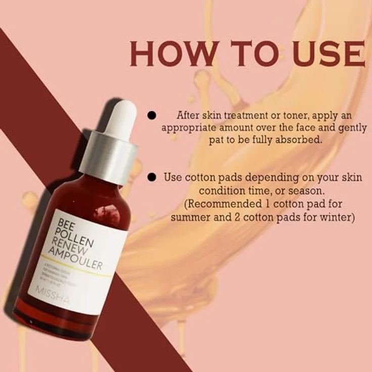 Missha Bee Pollen Renew Ampouler 40 ml, für eine gepflegte Haut – Bild 7