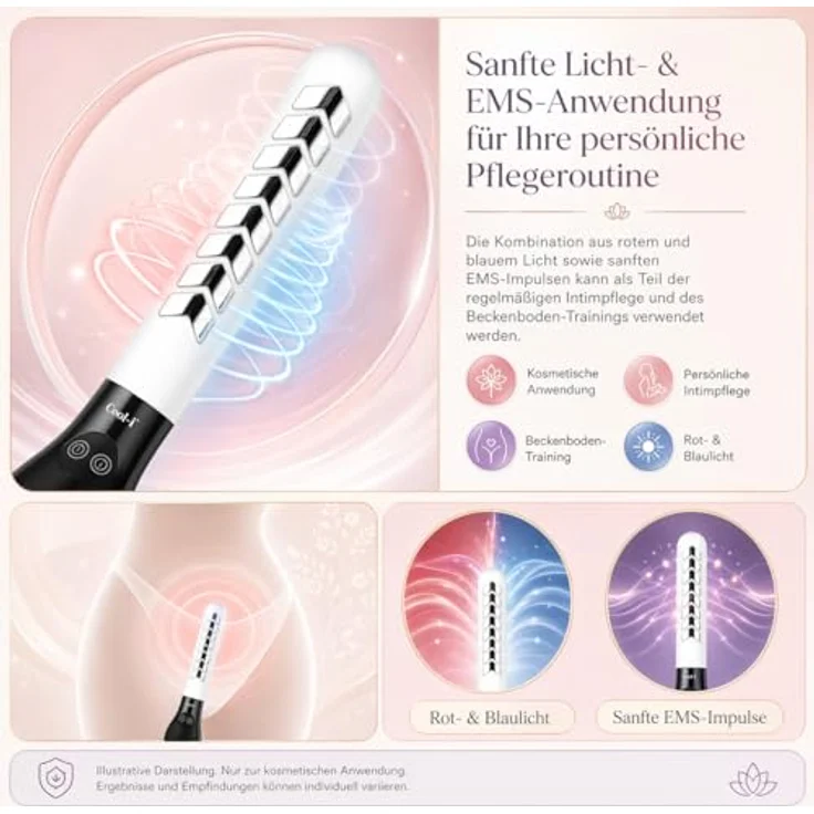 COOL-i ® Vaginaltrainer EMS-Gerät mit Lichtanwendung, ergonomisches Design aus Silikon für Intimbereichstraining – Bild 8