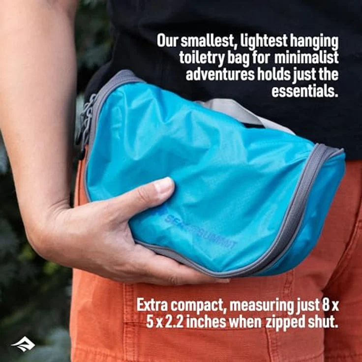 Sea To Summit Ultra-Sil Hanging Toiletry Bag, Beauty Case, grau, 3 l, wasserabweisend, mit Haken und Spiegel – Bild 3