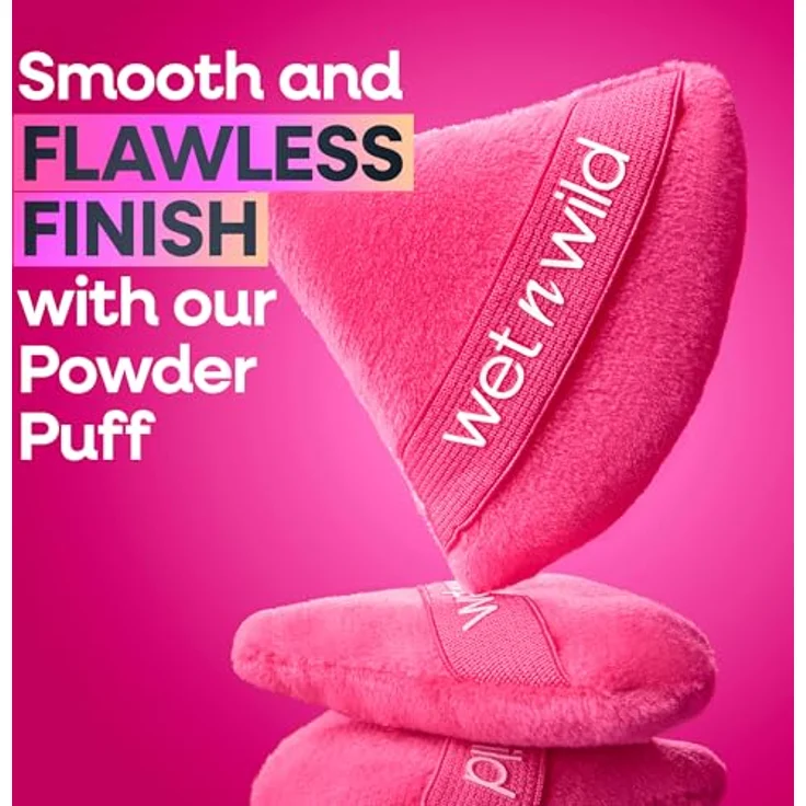 Wet n Wild Powder Puff, Wiederverwendbarer Makeup-Applikator für loses und kompaktes Puder, Samtweiches Material, Dreieckige Form für präzisen Auftrag – Bild 2