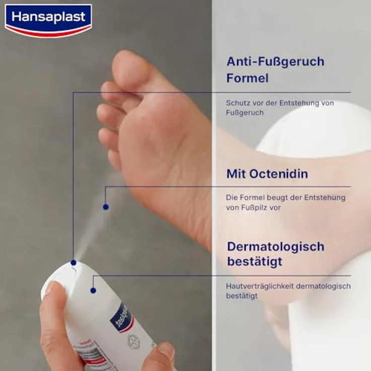 Hansaplast Fußpilz 2in1 Deo, 150 ml, wirksam gegen Fußpilz und geruchsbindend – Bild 3