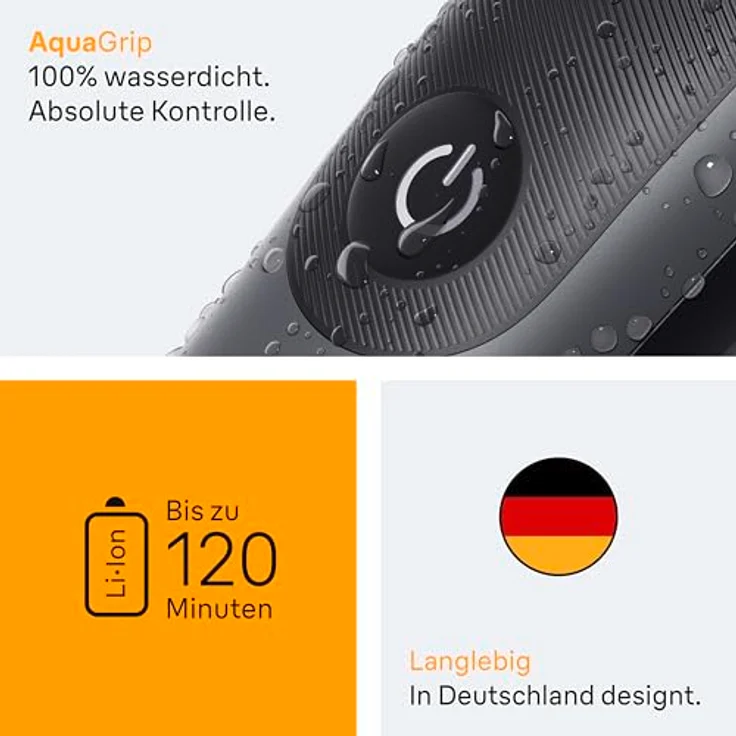Braun AIO5520, Multigroomer mit 14 Längeneinstellungen, schwarz/grau, akkubetrieben, 120 min Laufzeit, wasserdicht – Bild 6